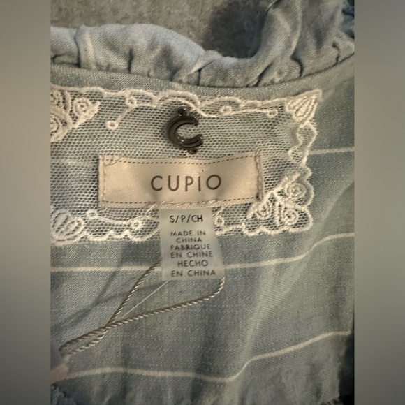 NWT Cupio chambray sleeveless button up blouse size S - Picture 7 of 10